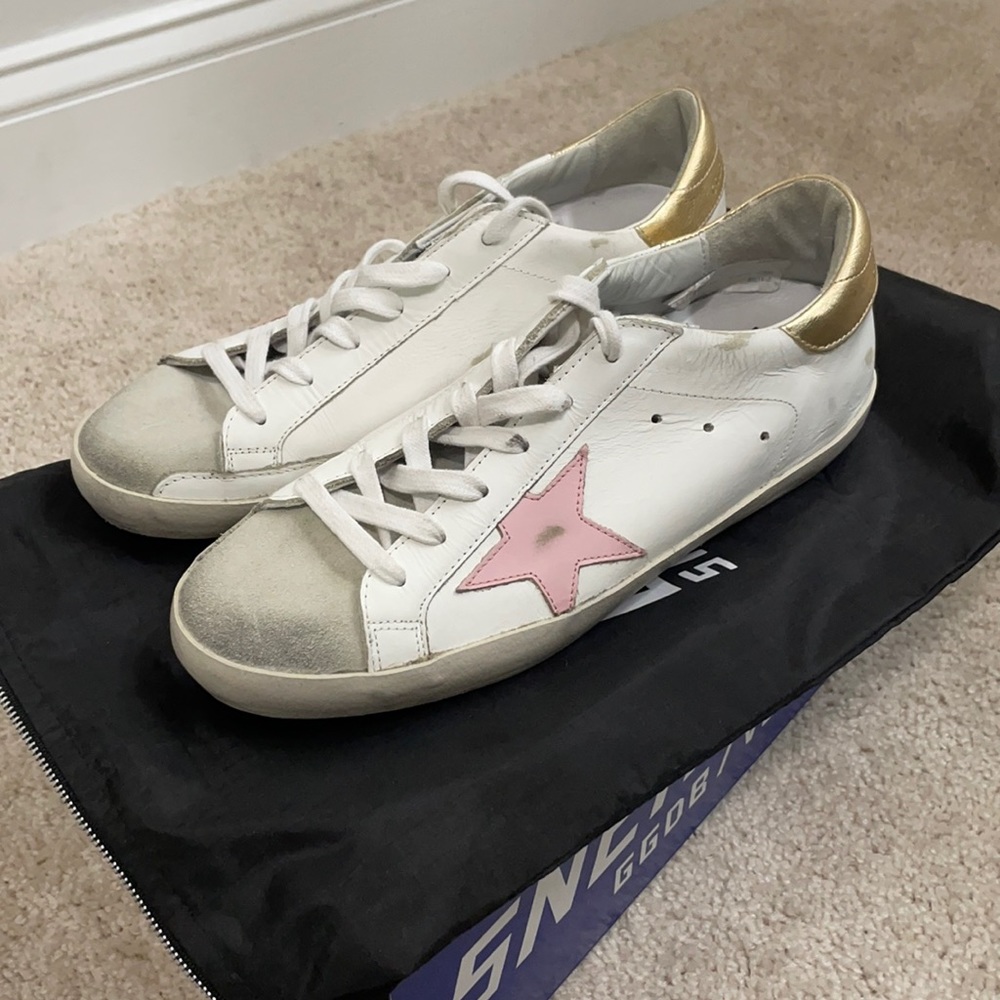 Golden Goose superstar GGDB size 39 New white pink gold